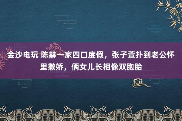 金沙電玩 陳赫一家四口度假，張子萱撲到老公懷里撒嬌，倆女兒長相像雙胞胎